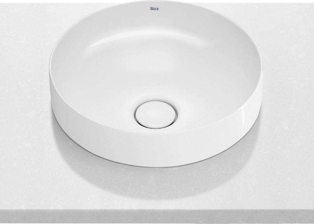 Roca Inspira Halbeinbau-Waschtischschale soft weiß A32752R000 37x37 Waschbecken klein