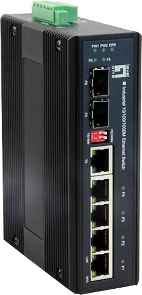 LevelOne GB Industrial Switch 5xRJ45/2xSFP 5.52W 1Gbps