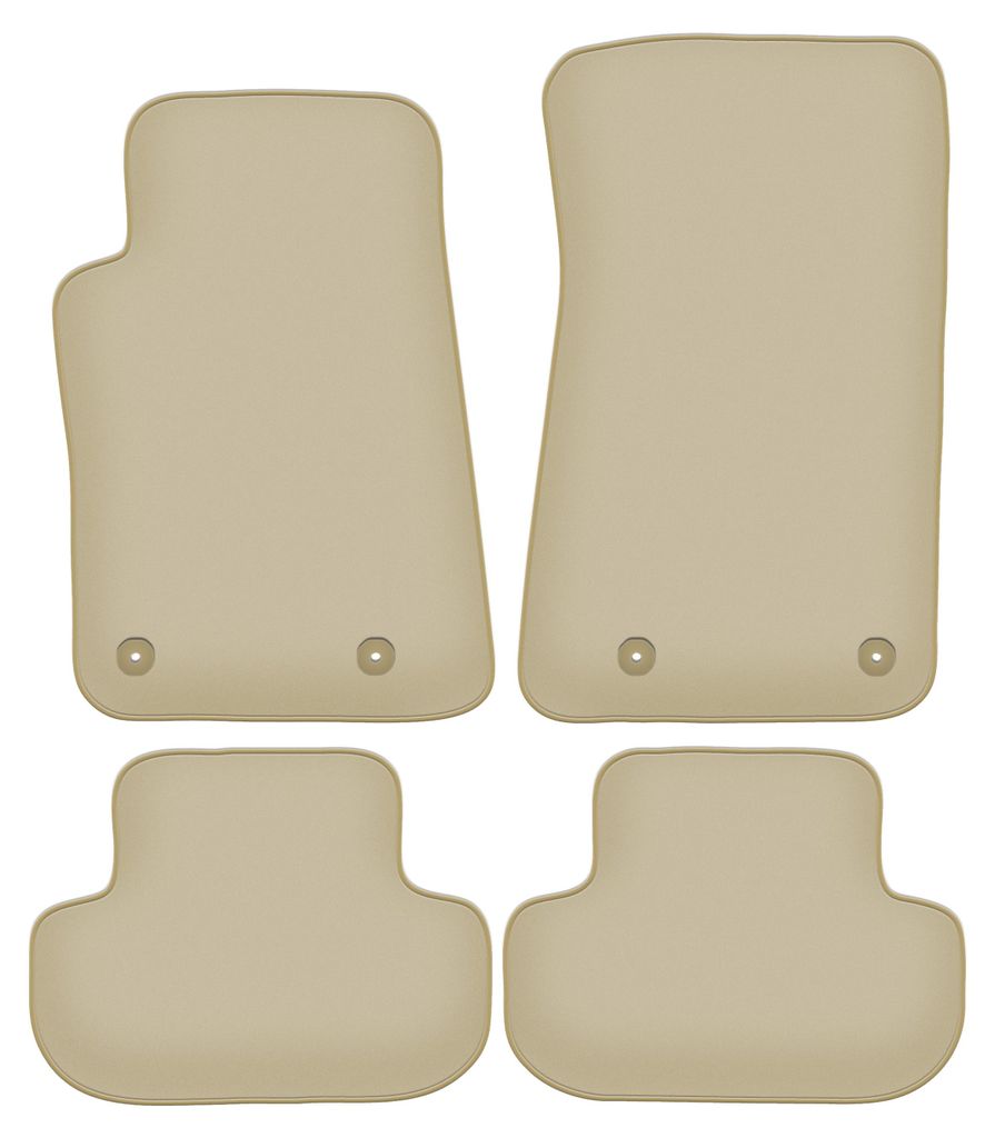 Velours-Fußmatten PREMIUM beige passend für Chevrolet Camaro V (2006-2015, 0) – mit Befestigungen – passgenau