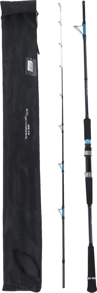 Canne à pêche spinning mer 2.1m idéale pour pêche profonde et nocturne
