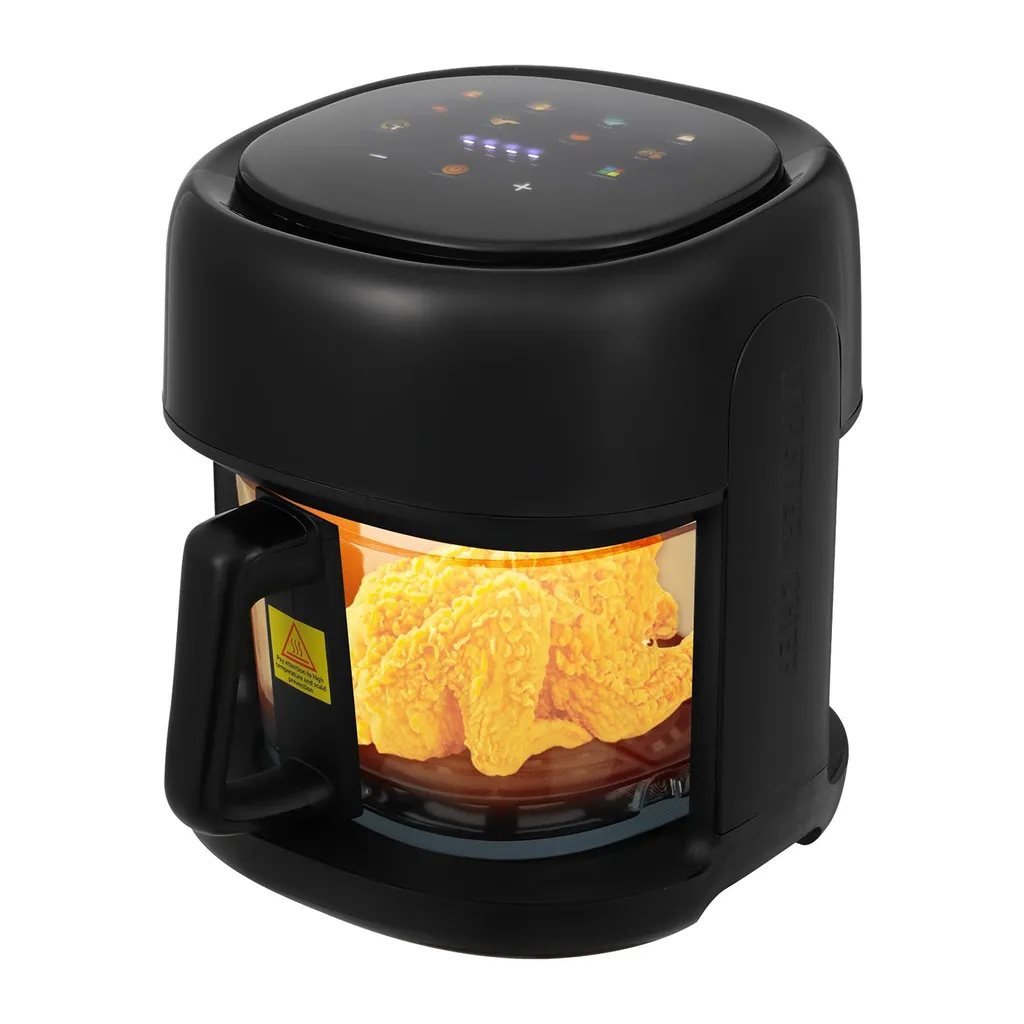 Friteuse à air chaud 3,3 L 1350W avec fenêtre de vue et écran LCD Noir