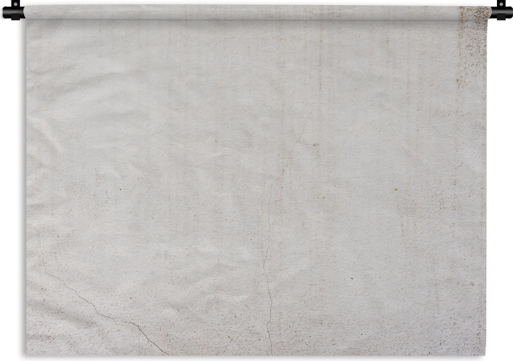 MuchoWow Wandteppich Wandbehang Beton - Wand - Weiß 120x90 cm Tapisserie Dekoration Wandtuch - Wohnen - Aufhänger für die Wand