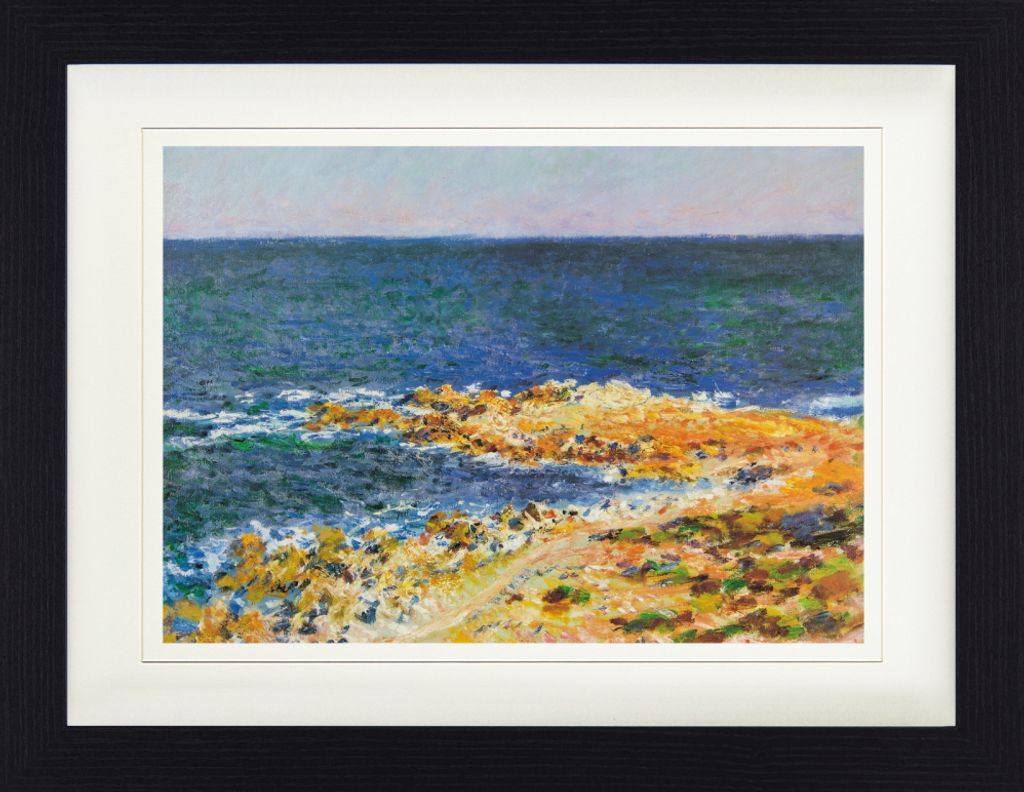 Claude Monet Gerahmtes Bild Mit Edlem Passepartout | Wand-Bilder | Im Bilderrahmen - Mittelmeer, Antibes, 1888 (30 x 40 cm)