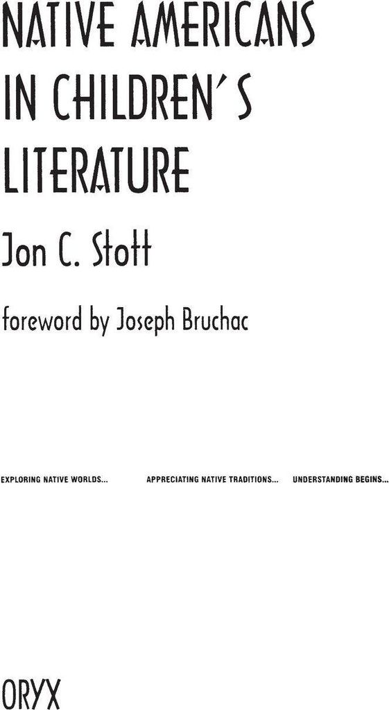 Native Americans in Children's Literature. Stott, Jon New.