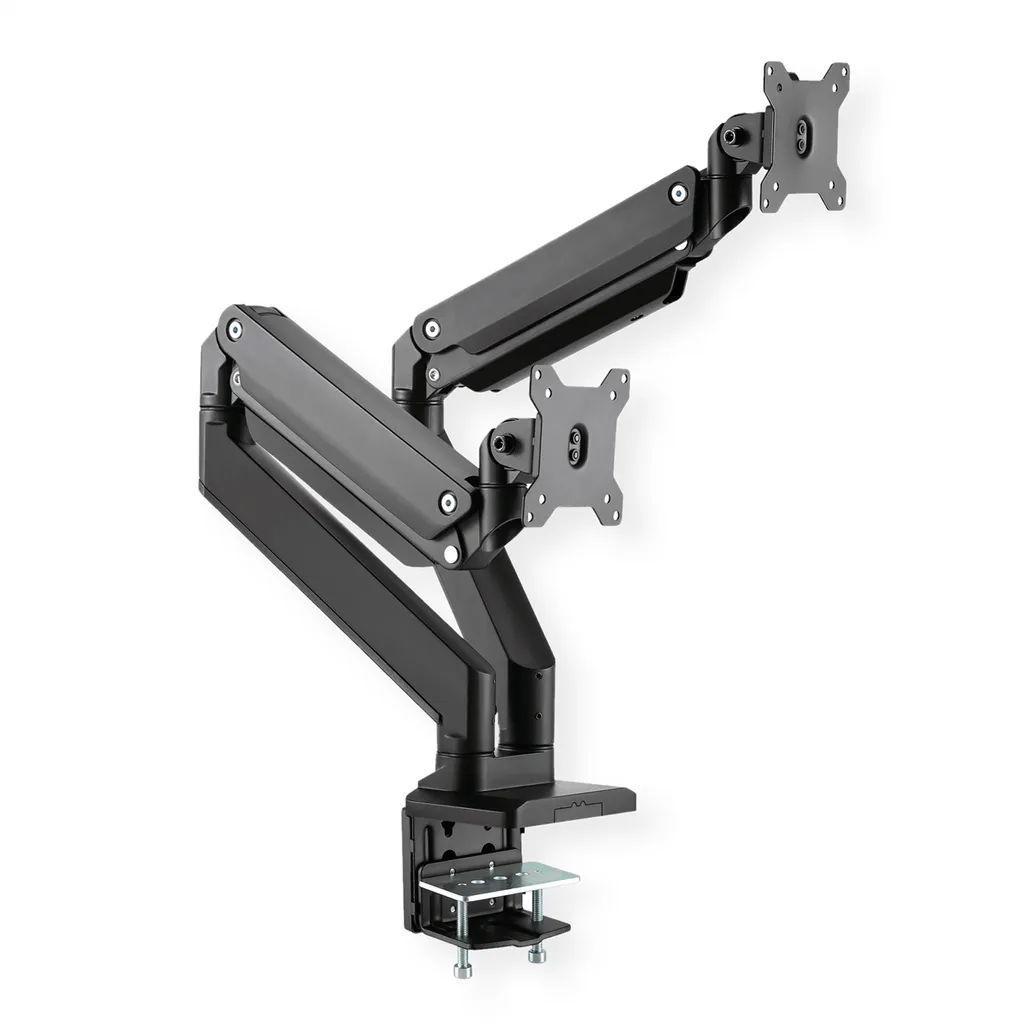 Support écran plat robuste noir avec pince de table haute stabilité ROLINE