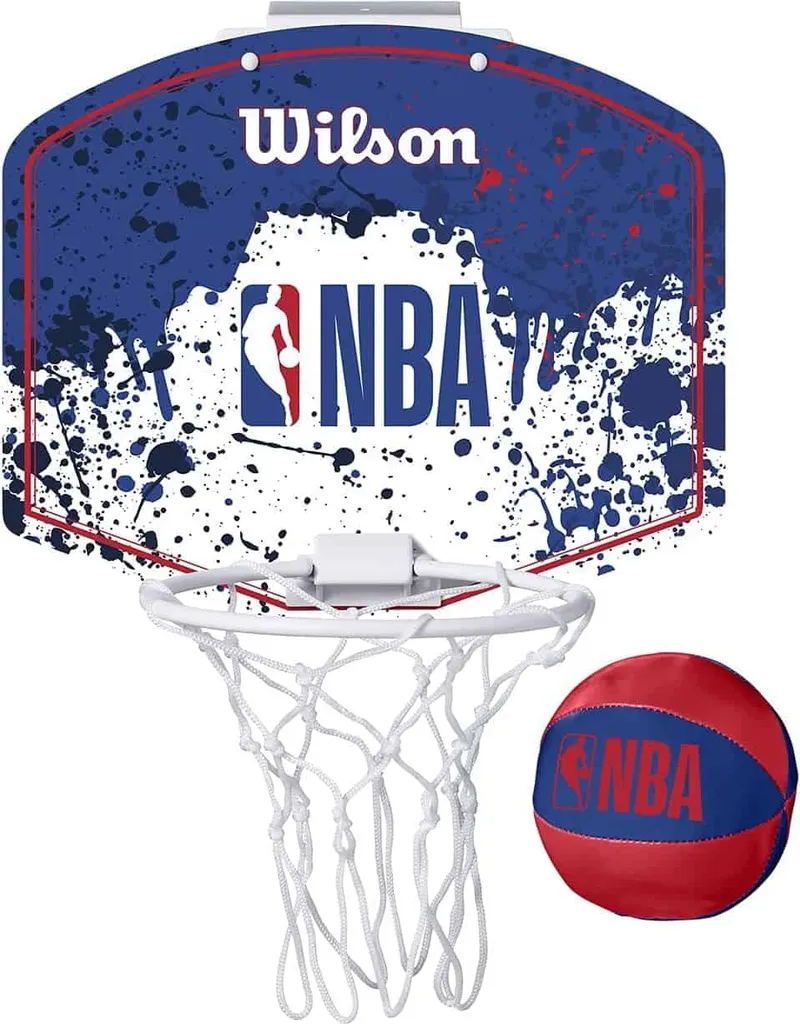 Wilson Mini Hoop NBA Team Panier de Basket aux Couleurs Rouge Blanc Bleu