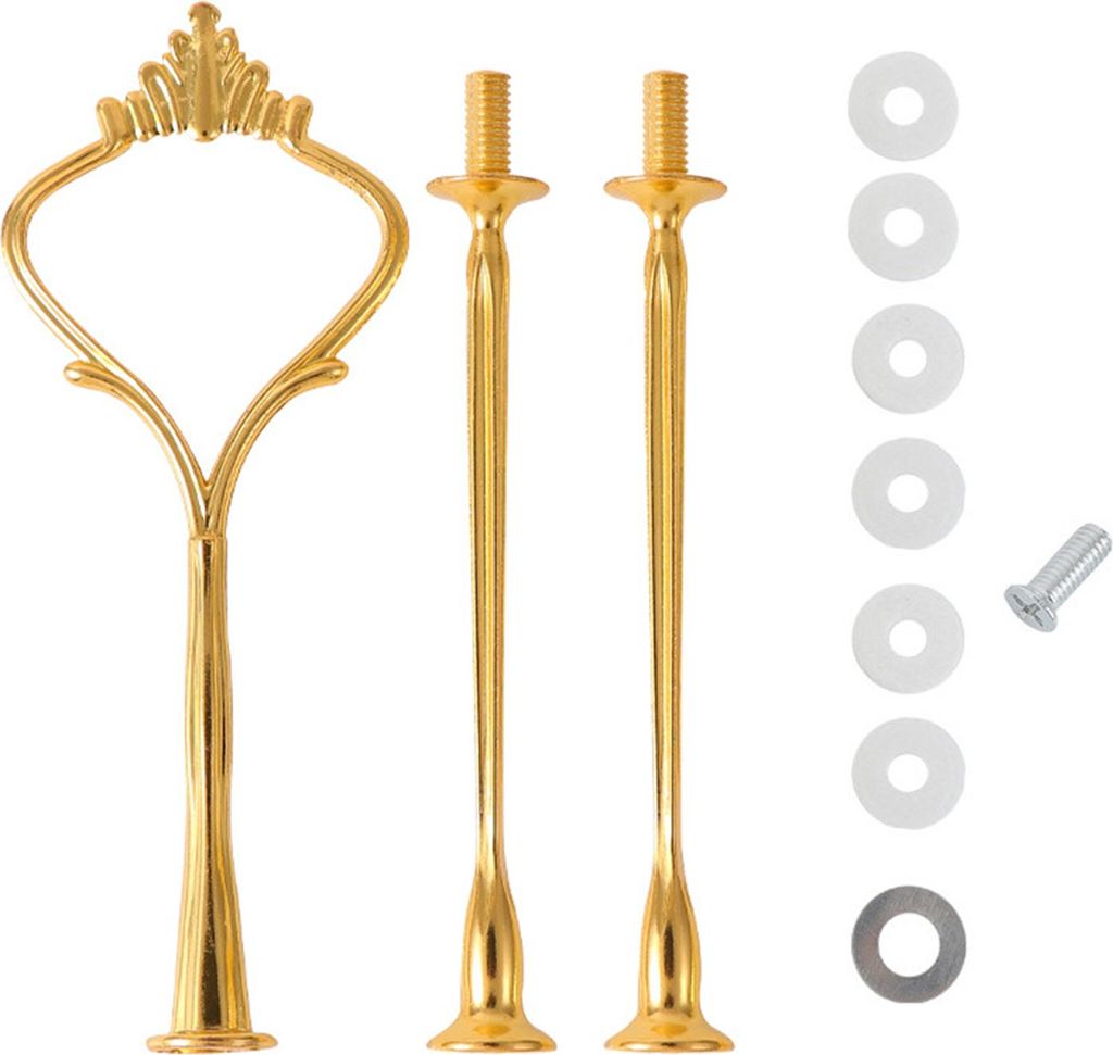 6 Sets Tortenständerstangen, 3-lagiger Metallhalter, herzförmiges Design, DIY-Epoxidkunst, Hochzeit, Obsttablett, Snackteller für Desserts, Käs...