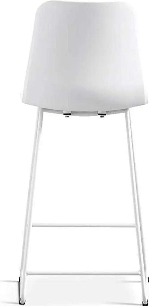 Chaise de bar blanche Marie-white, tabouret haut fixe pour îlot central - 5