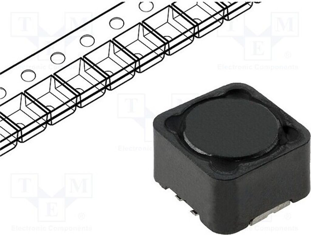 5x Drossel: Draht 1uH 38mΩ 20A ±20% SMD 12x12x10mm -40÷85°C DE1209-1 SMD-Leistung