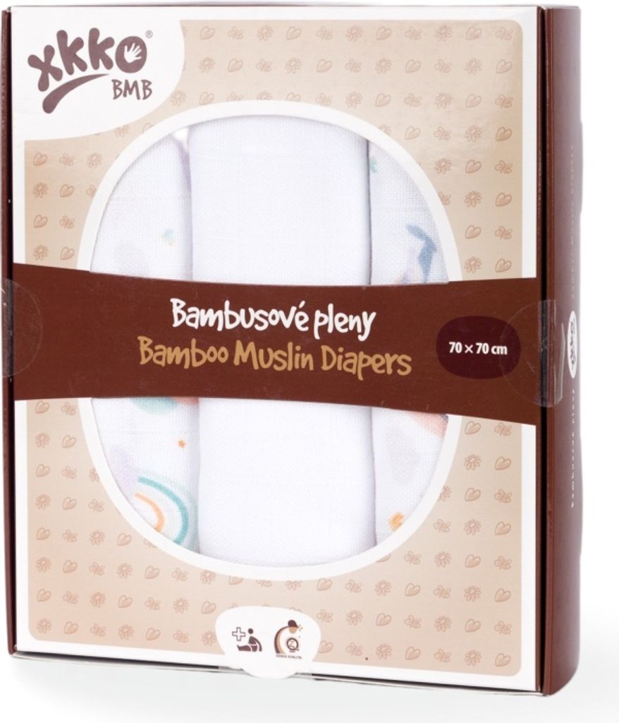 XKKO BMB Pieluszki bambusowe, Digi - wieloryb Sky, MIX Zdjęcie produktu 