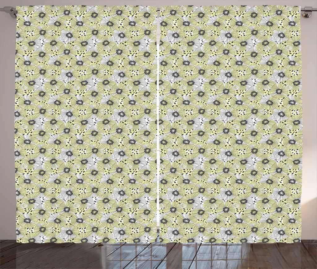 Rideau 280x225 cm Anti-Regard avec Fixation Facile pour Grand Salon