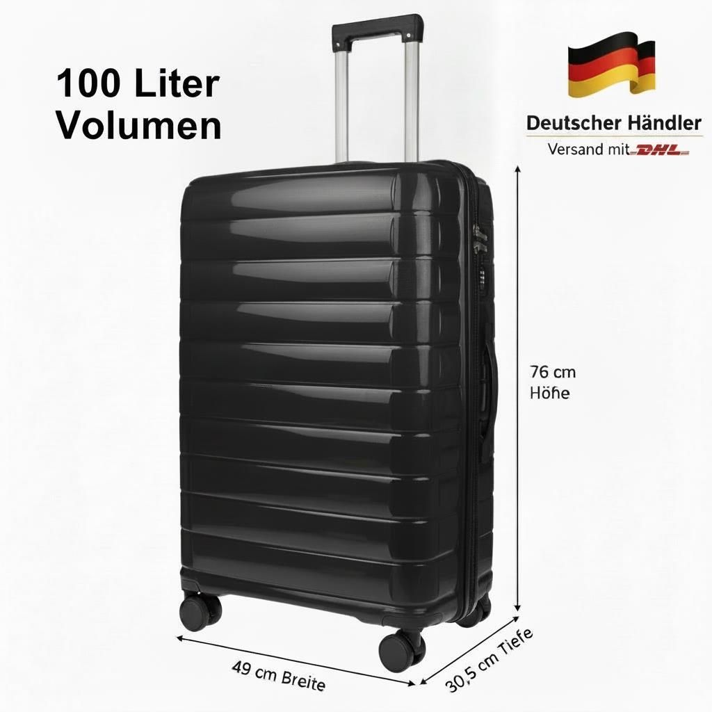 Großer XL Koffer Herren Damen Volumen 110 Liter Reisekoffer Produktbild 