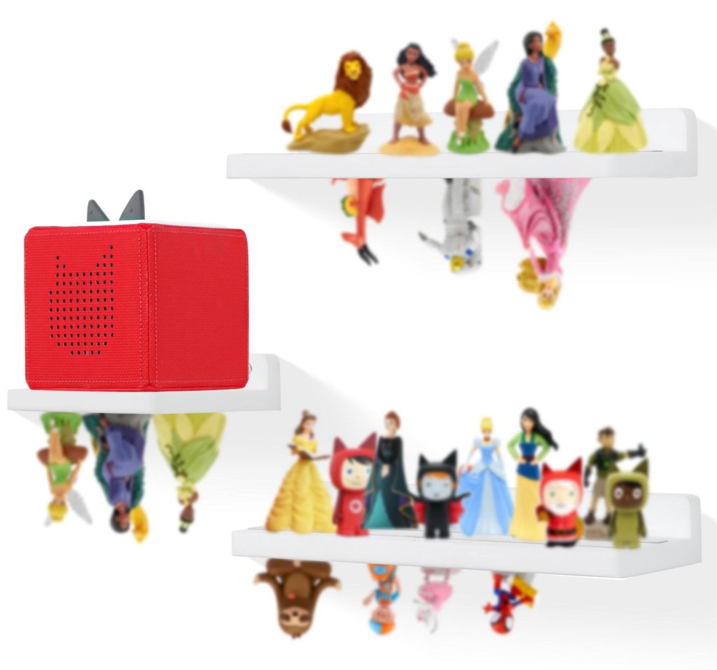 Für Toniebox Starter Regal – Magnetisches Wandregal aus Holz für Tonie-Figuren und Toniebox-Aufbewahrung, kompatibel mit dem Toniebox-Player, i...