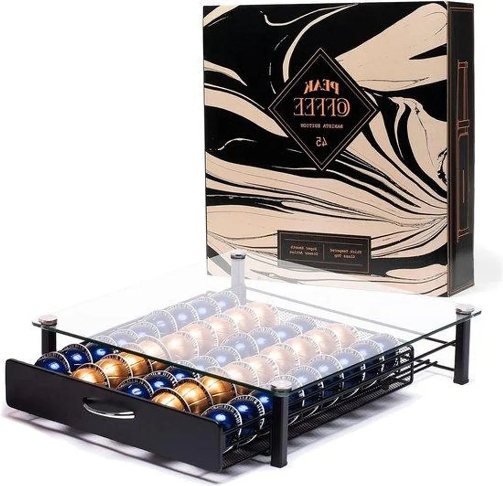 Grand Porte-Capsules en Verre Peak Coffee - Rangement Modulable Vertuo