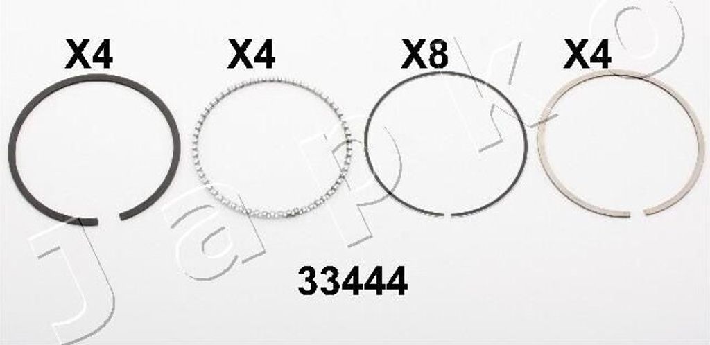 JAPKO Kolbenring 133444 für SUZUKI Samurai SUV (SJ) 1,2mm 74mm