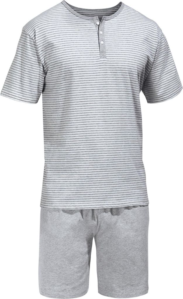 Erwin Müller Herren-Shorty grau/weiß 48