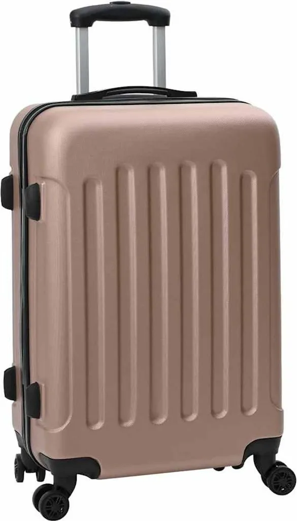 Set 3 Valigie vidaXL Oro Rosa ABS Rigide: Trolley da Viaggio 50x31x78cm