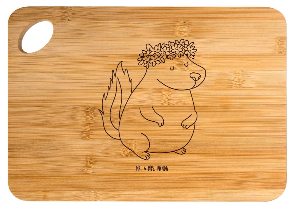 Mr. & Mrs. Panda Frühstücksbrett Stinktier Mädchen - Transparent - Geschenk, Namaste, Yoga, snackbrett, Schneidebrett, schneidbrett, Raubtier, W...