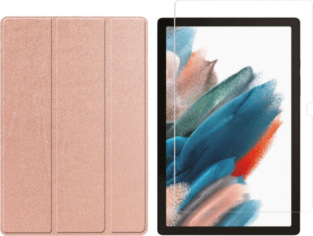 2in1 Set für Samsung Galaxy Tab A8 SM-X200 X205 10.5 Zoll Tablet mit Schutzhülle + Schutzglas mit Auto Sleep/Wake Hülle