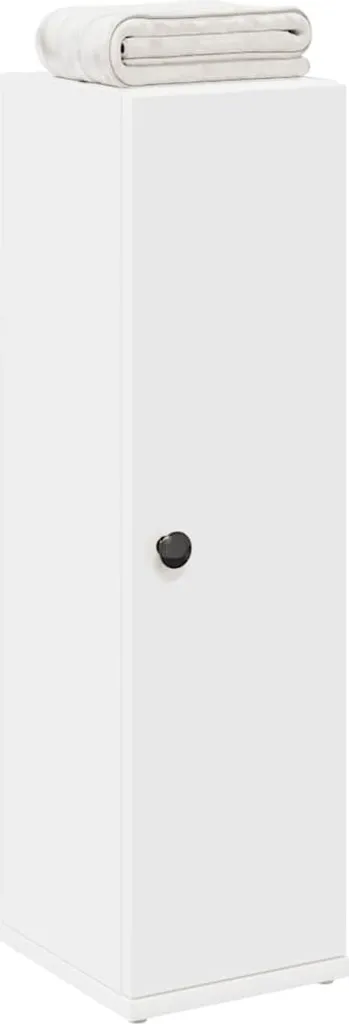 Armoire de salle de bain avec porte-rouleau meuble WC blanc