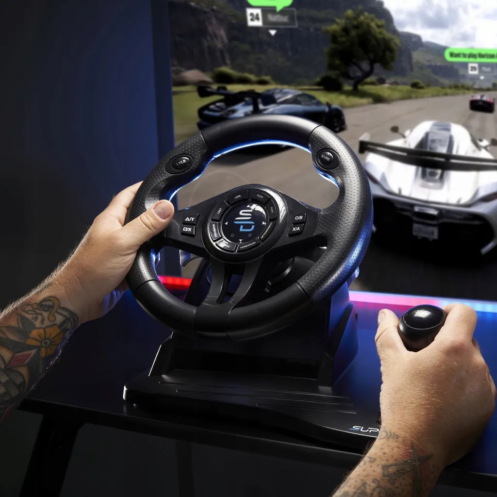 Set Racing Superdrive GS550: Volante e Pedali Programmabili Multi-Piattaforma - 8
