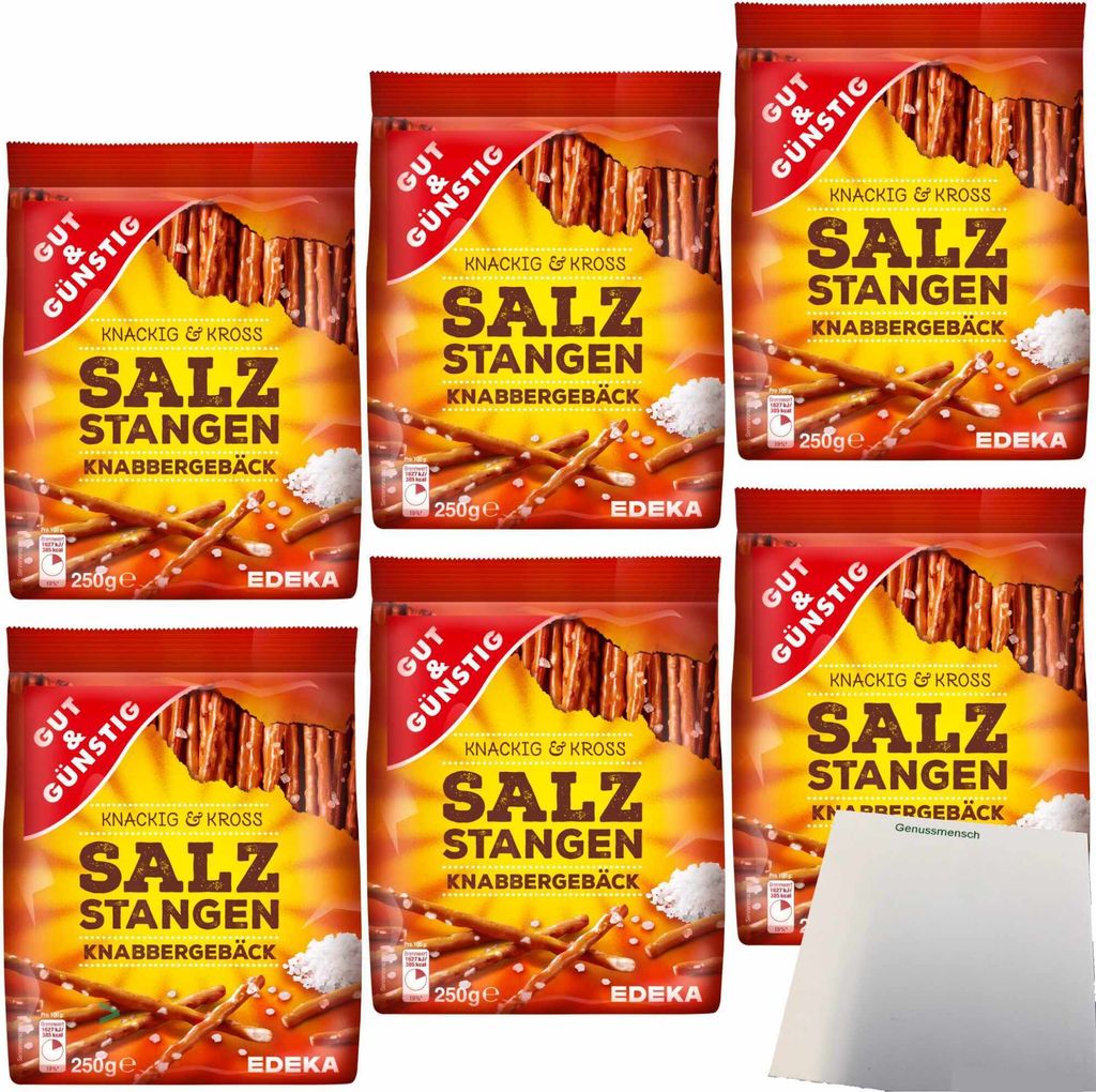 Gut & Günstig Salzstangen Knabbergebäck Knackig & Cross mit Produktbild 