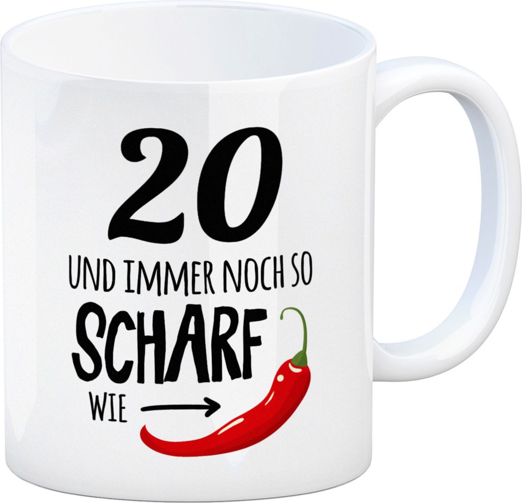 20 und immer noch so scharf wie Chili Tasse Kaffeetasse Produktbild 
