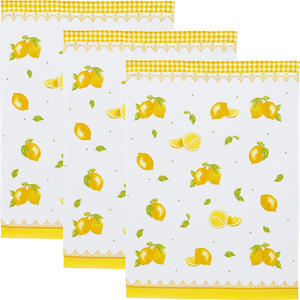 Erwin Müller Geschirrtuch Zitrone" 3er-Pack Zitronen 50x70 Produktbild 