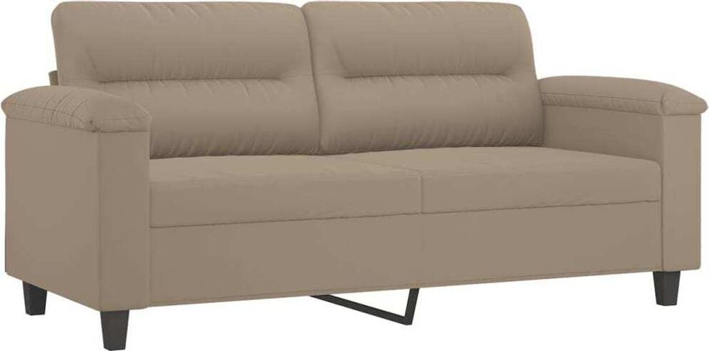 2-Sitzer-Sofa Taupe 140 cm Mikrofasergewebe