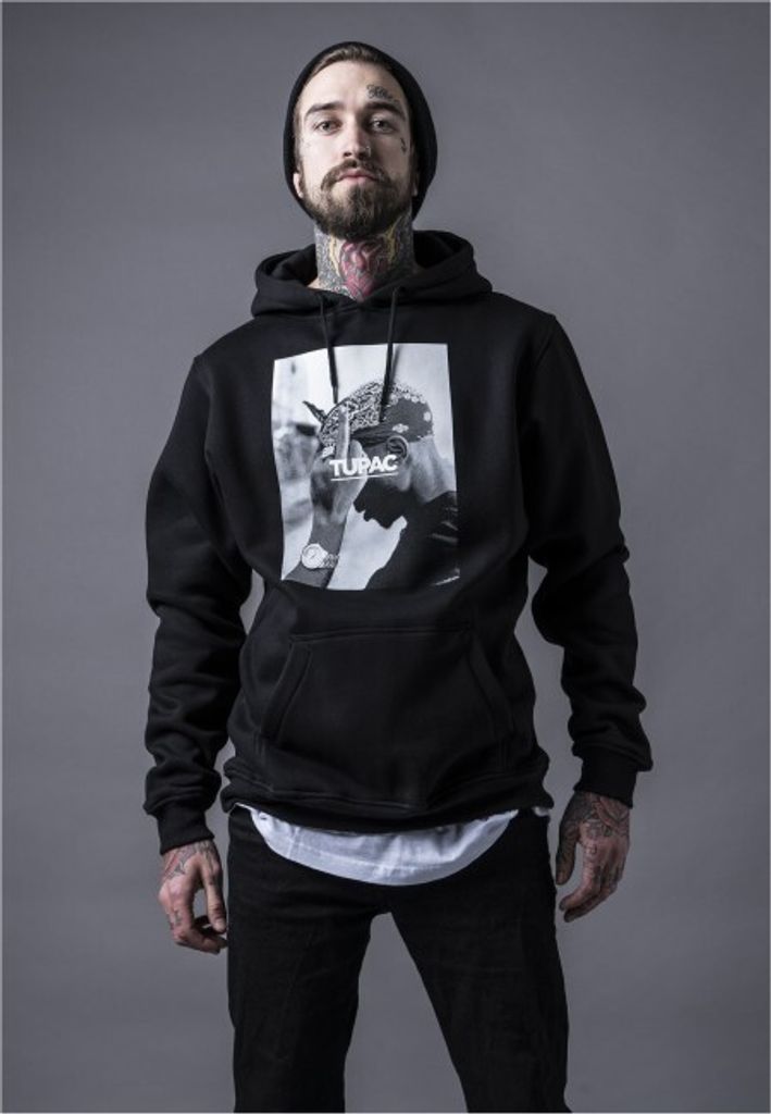 Mr. Tee 2Pac F*ck the World Felpa con cappuccio nero - S Immagine del prodotto 