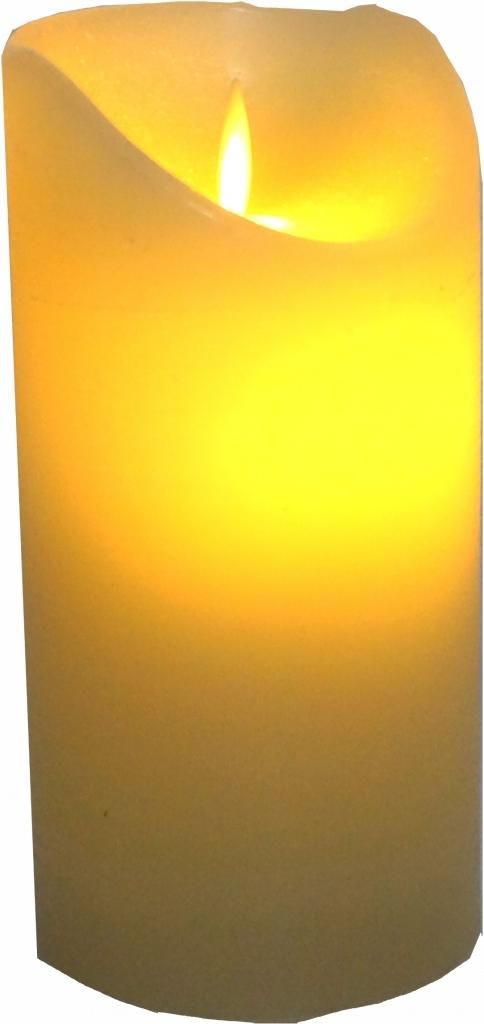 LED Stumpenkerze 15 cm creme / elfenbein mit Timer mit Produktbild 