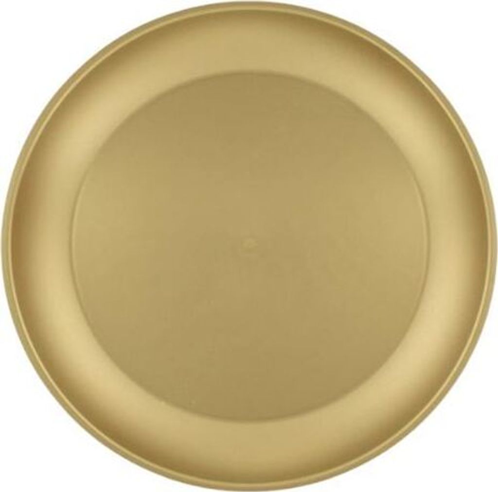 Párty plastový talíř zlatý - Silvestr - 21 cm - 1 ks Obrázek produktu 