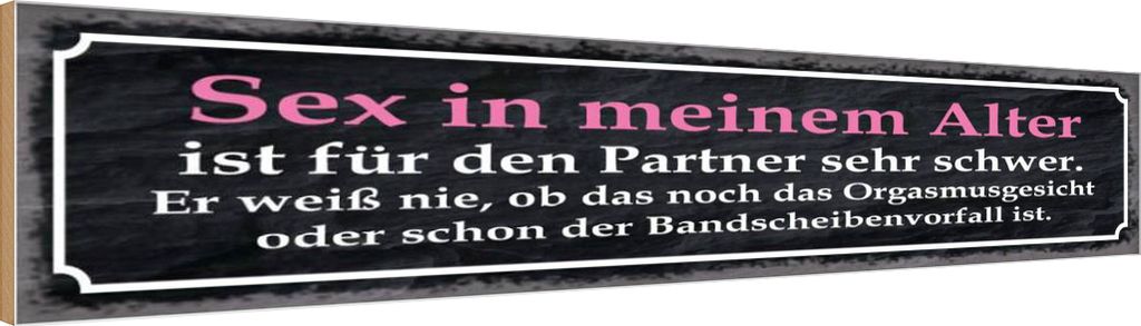 vianmo Holzschild 10x46 cm Sex im meinem Alter ist schwer Spruch Zitat