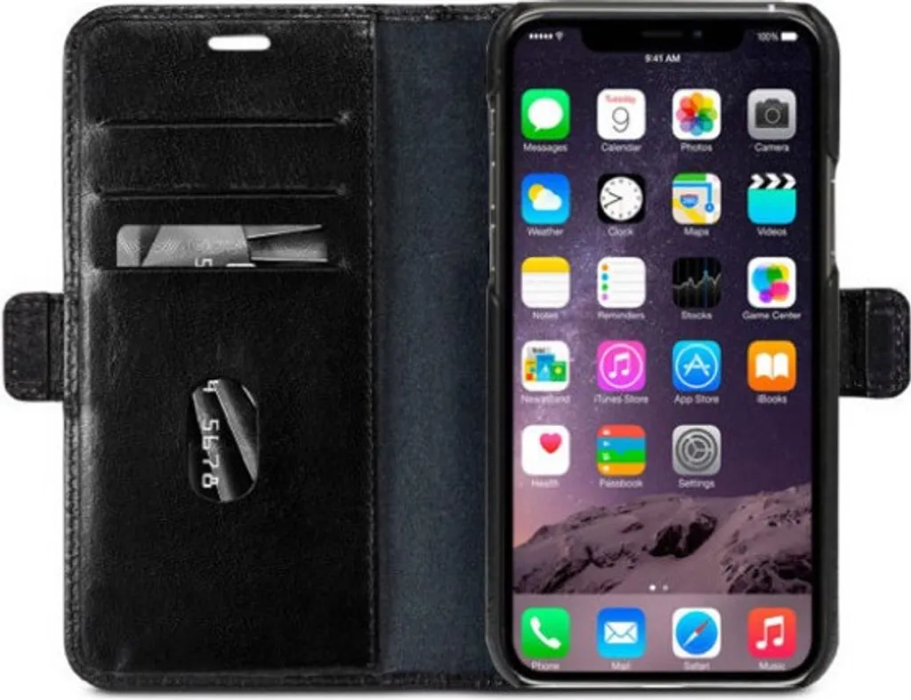 dbramante1928 Lynge iPhone 12 Wallet Case Nero Pelle Vera - 17