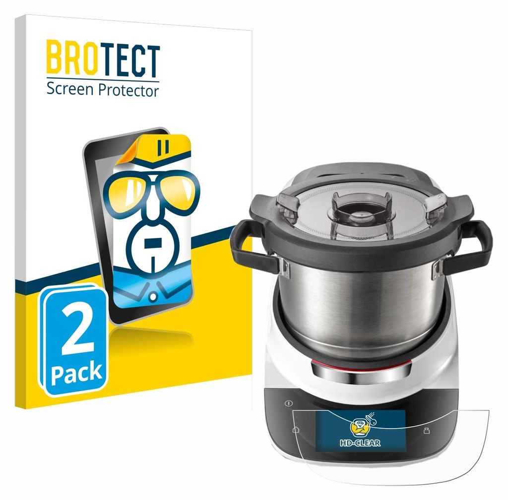 2x Für Bosch Cookit Schutzfolie BROTECT Displayschutz Display Schutz Folie Klar Transparent