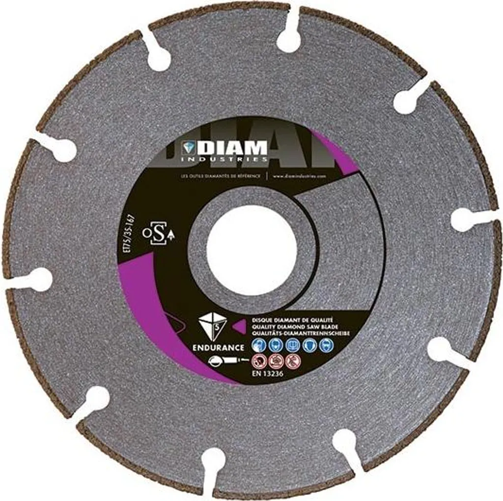 Disque diamant 125mm ultra résistant SPI125/22 pour acier inoxydable et métaux durs
