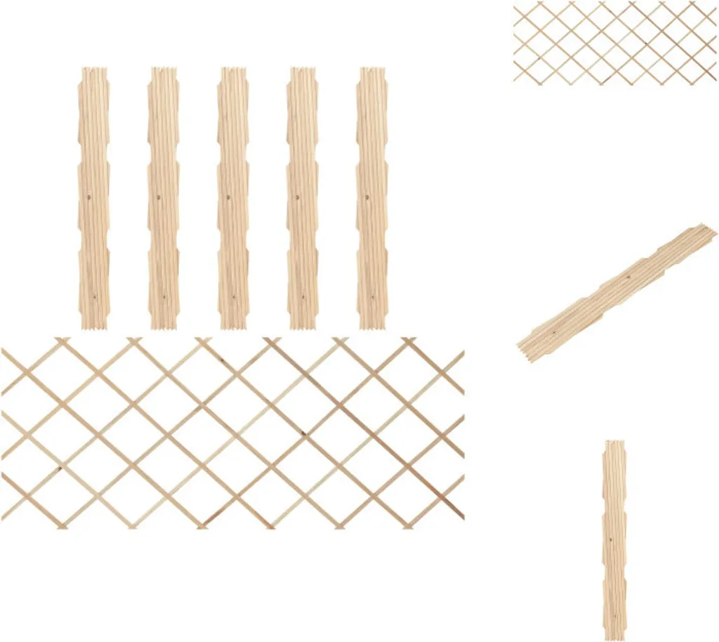 5 Recinzioni in Legno vidaXL per Piante Rampicanti 180x80 cm
