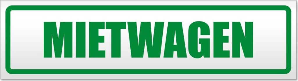 Mietwagen Magnetschild Schild magnetisch