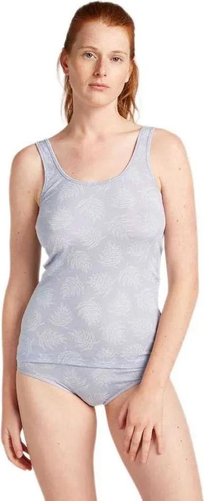 Icebreaker Merino 150 Siren Fresh Ferns Aop Ärmelloses Baselayer Grau S Damen Grau S