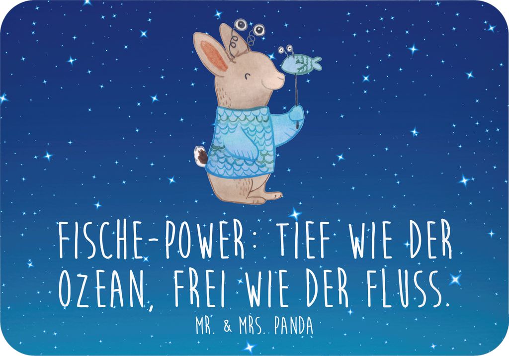 Mr. & Mrs. Panda magnet Fische Astrologie - Sternenhimmel Blau - Geschenk, Sternzeichen, Fischer, tafelmagnet, zettelhalter, Notizhalter, Geschenki...
