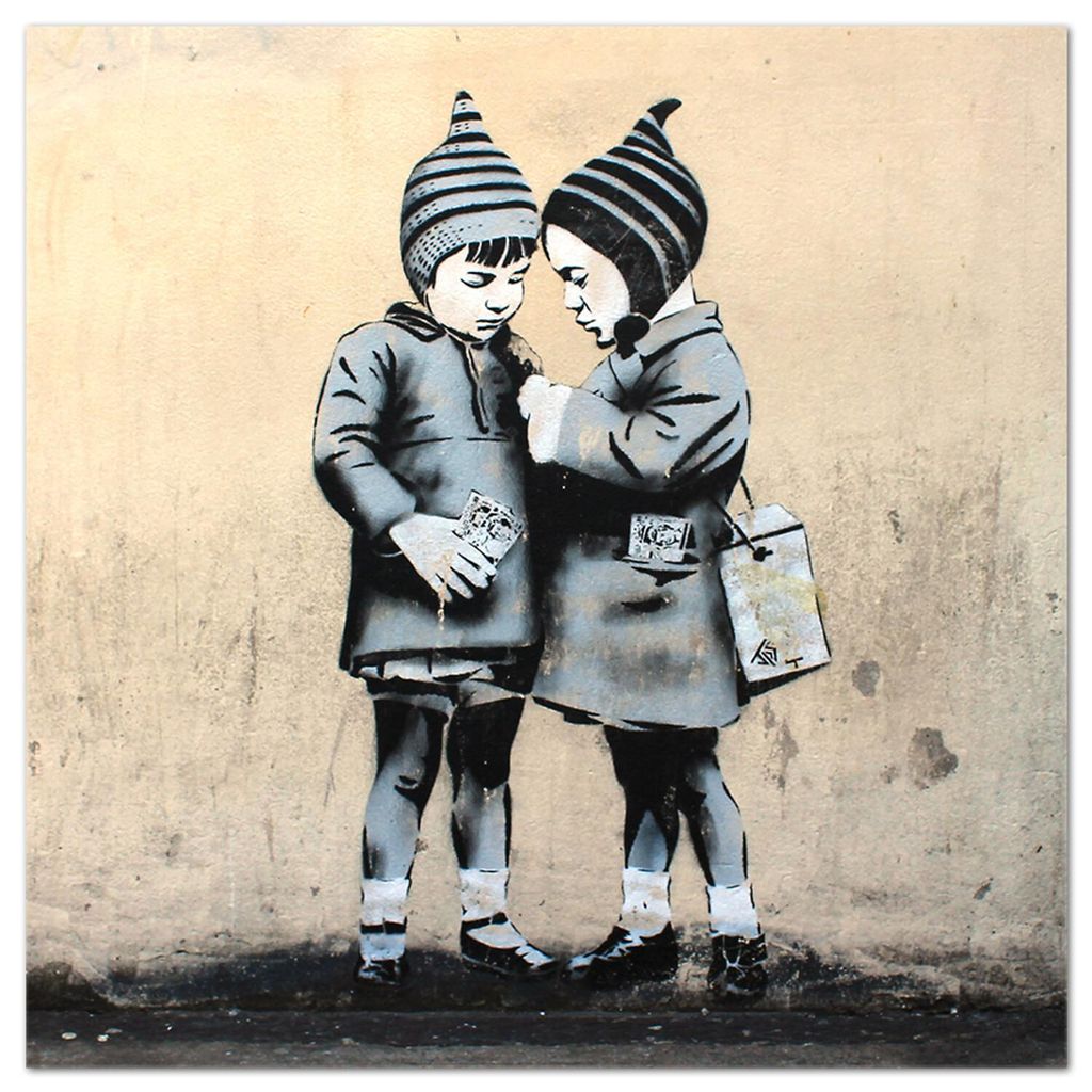 Giallobus - Kinder, London - Banksy - 50L x 50B cm - Bild - Acrylglas