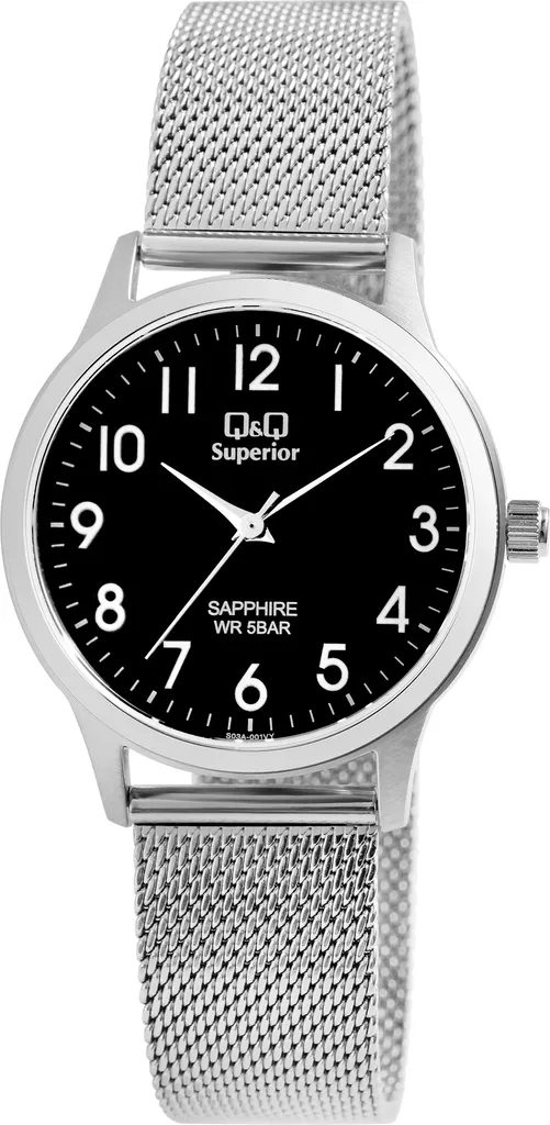Q&Q Superior Orologio Unisex: L'Eleganza dell'Acciaio e dello Zaffiro