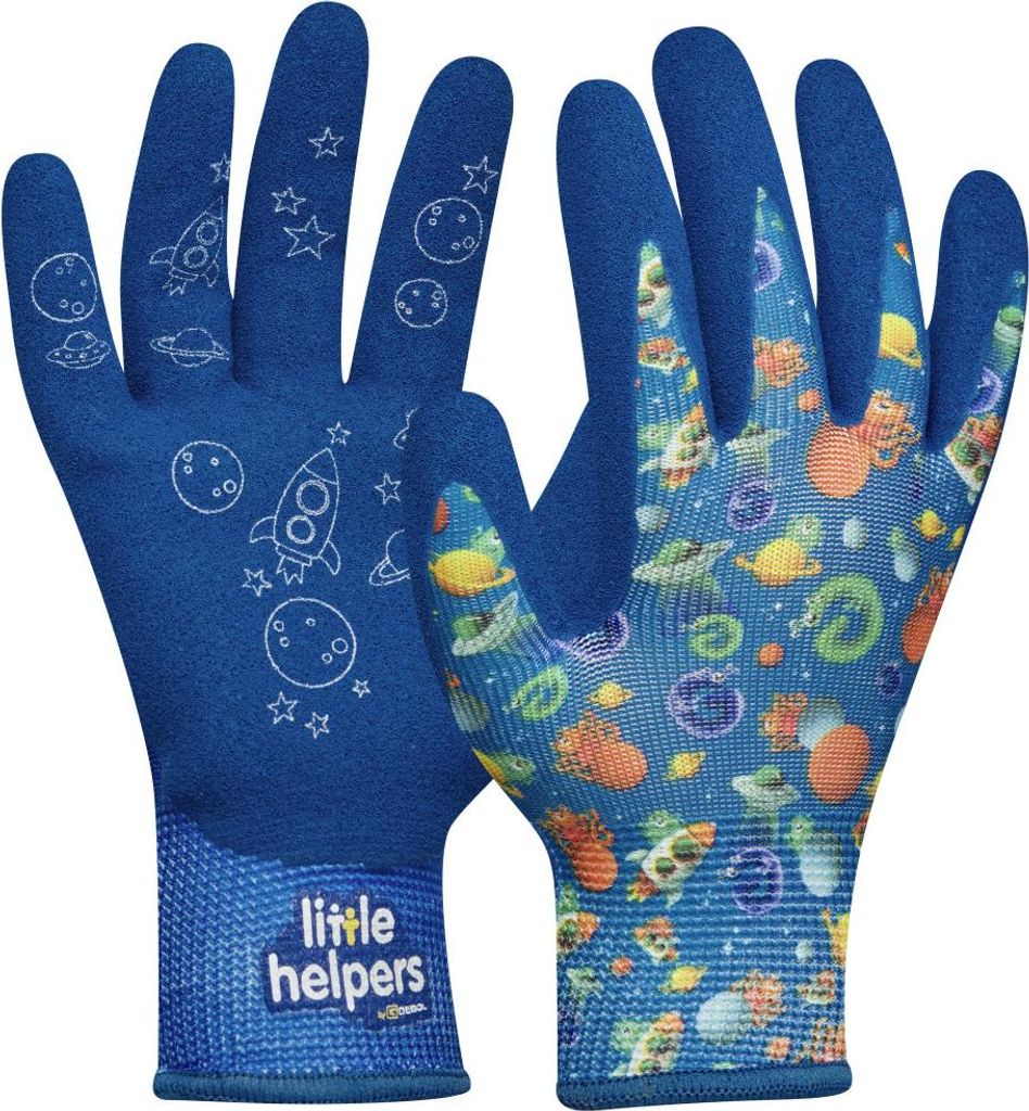 Gebol Kinder-Handschuhe Little Helpers Weltall blau