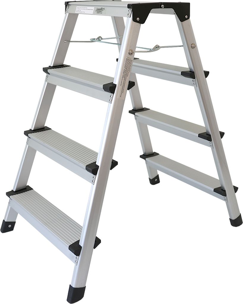 Klappbare Leiter 4 Stufen, Trittleiter aus Aluminium, Produktbild