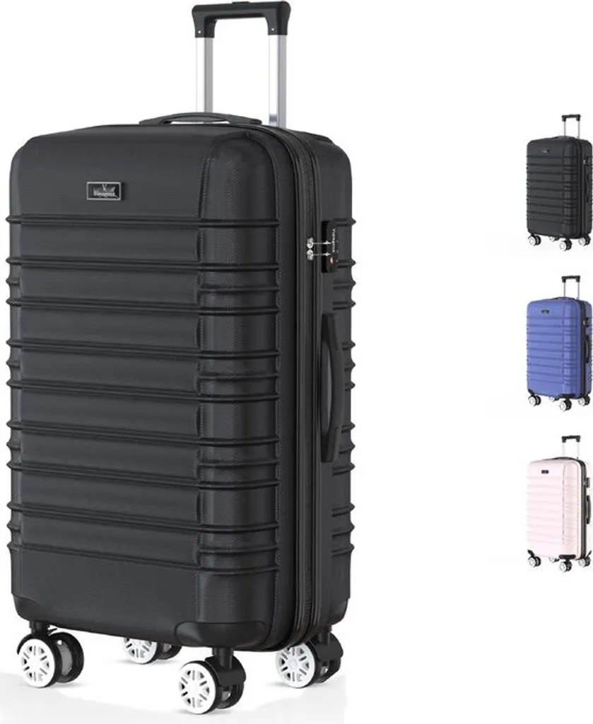 Valigia Media Voyagoux AVALON 71L - Design Nero Elegante e Sicurezza TSA