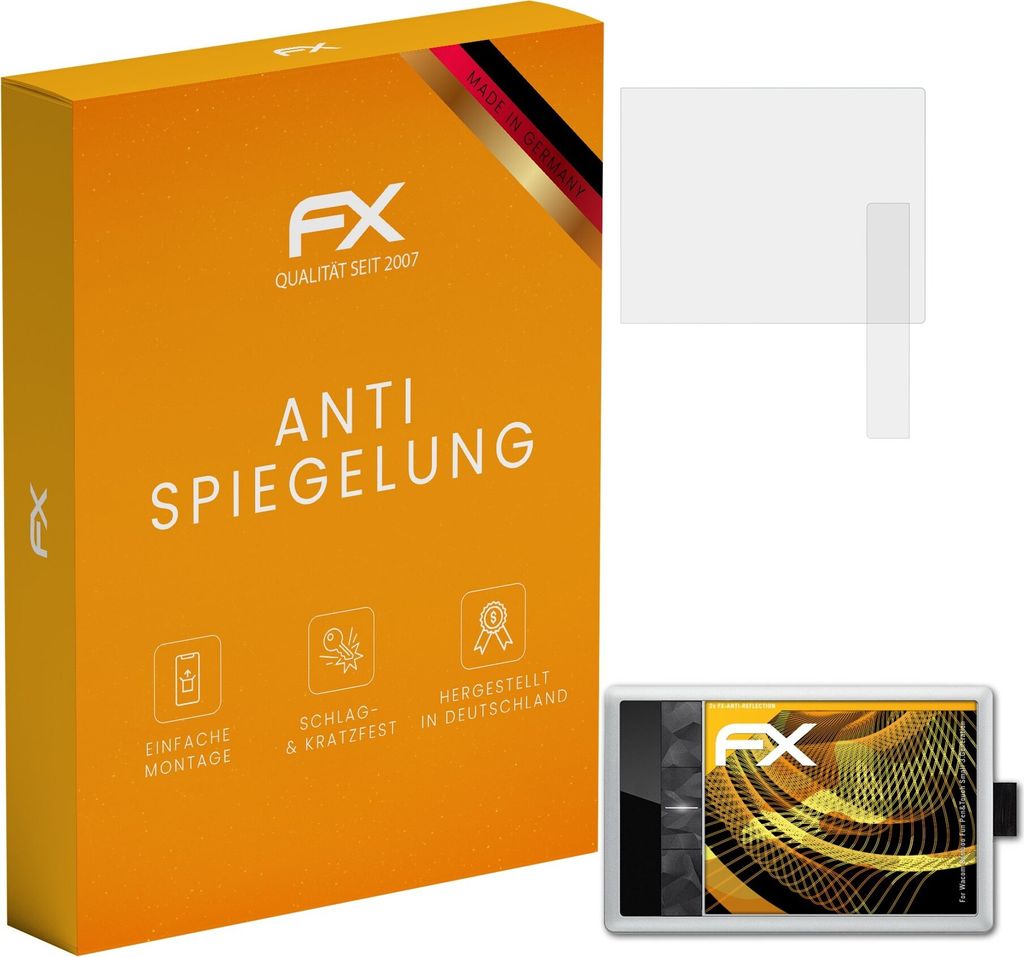 atFoliX FX-Antireflex 2x Schutzfolie kompatibel mit Wacom Bamboo Fun Pen&Touch Small (3.Generation) Displayfolie