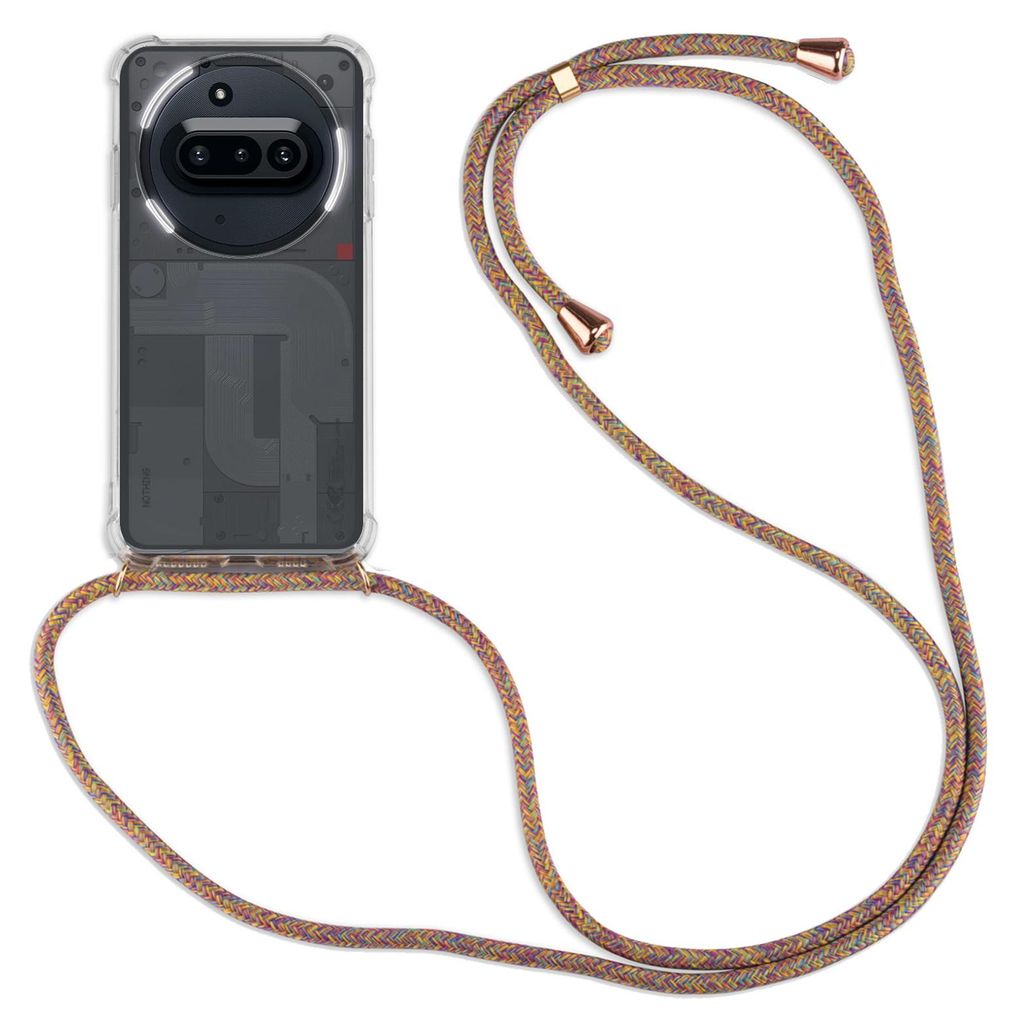 Handykette für Nothing Phone (3A) Handyhülle mit Band Hülle Kordel in Rainbow