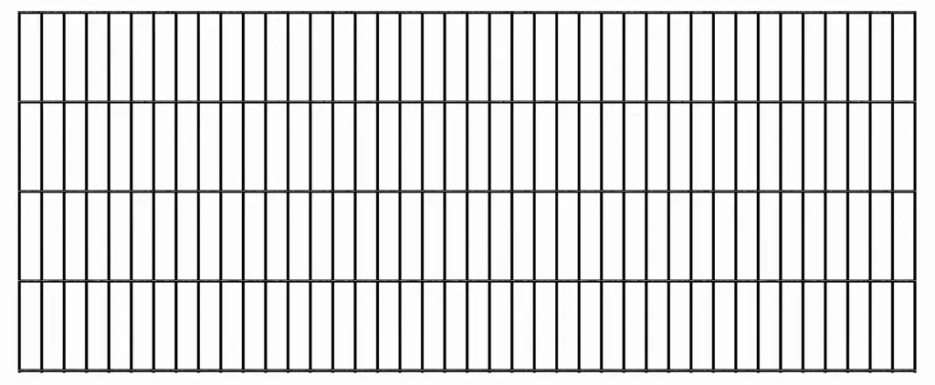 Grillage rigide double fil noir mat hauteur 80cm pour clôture de jardin