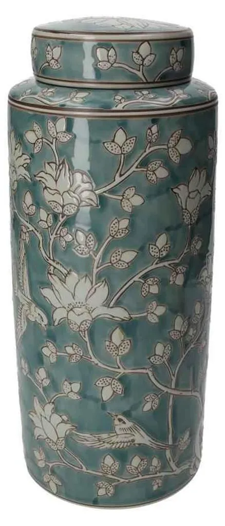 Potiche porcelaine vert marine : sublimez vos meubles vides facilement