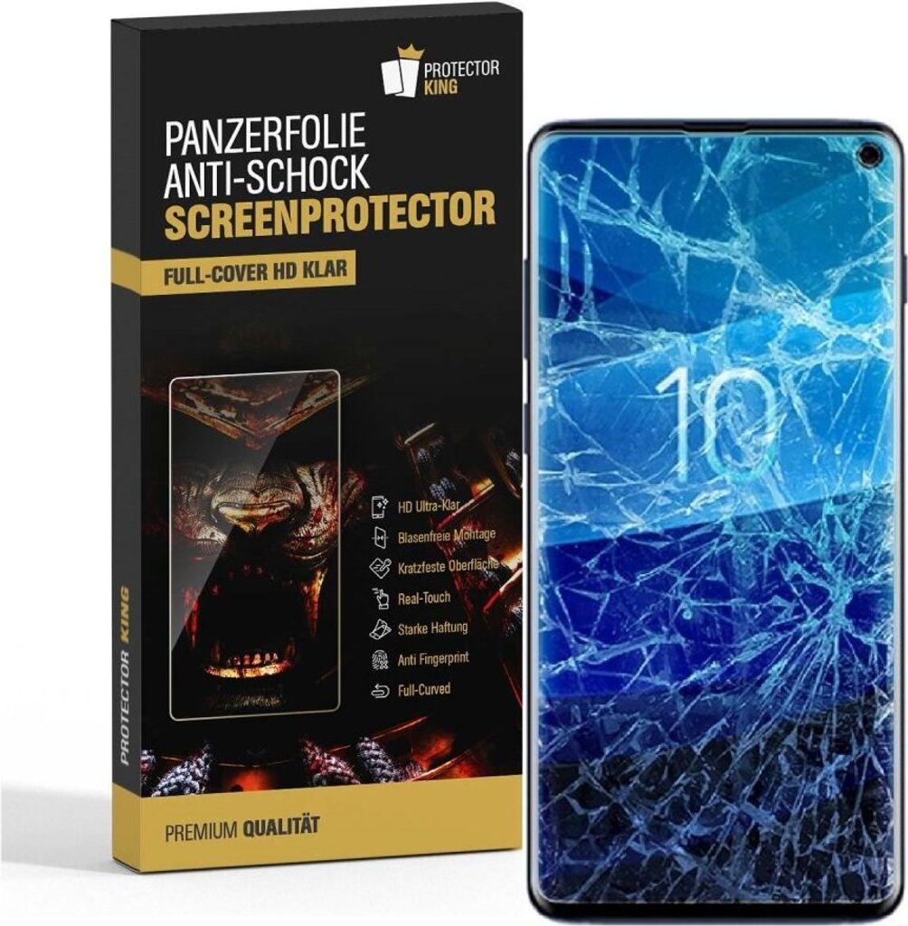 3x Panzerfolie für Samsung Galaxy S10e FULL COVER Displayschutzfolie MATT